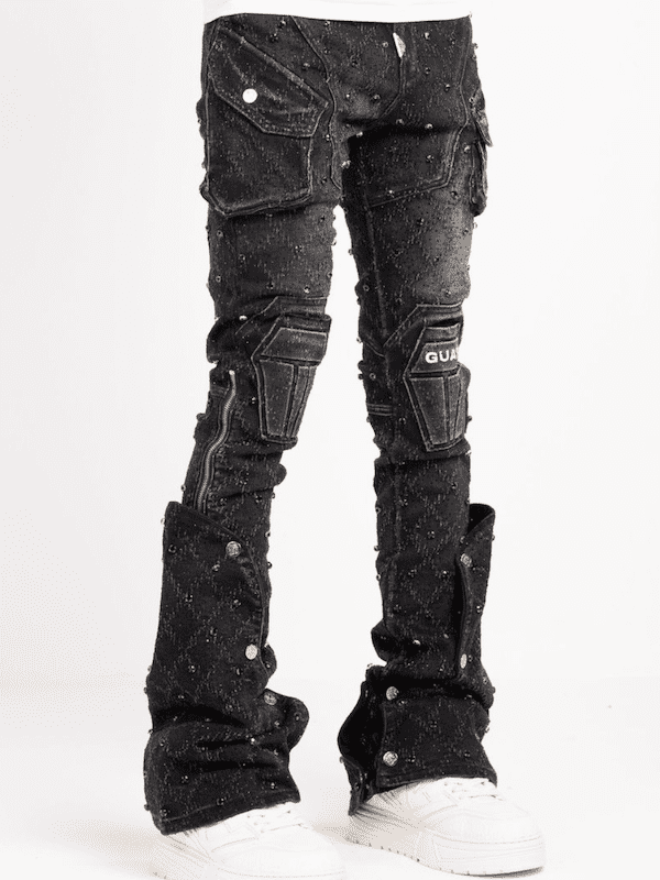 GUAPI - Black Icon Stacked Denim - Black - BWCollective